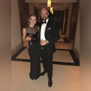 Monique Lhuillier Black Tie Gown